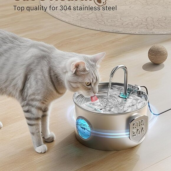 Other - NEW Cat Water Fountain Stainless Steel: 74oz/2.2L Cat Fountain for Drinking